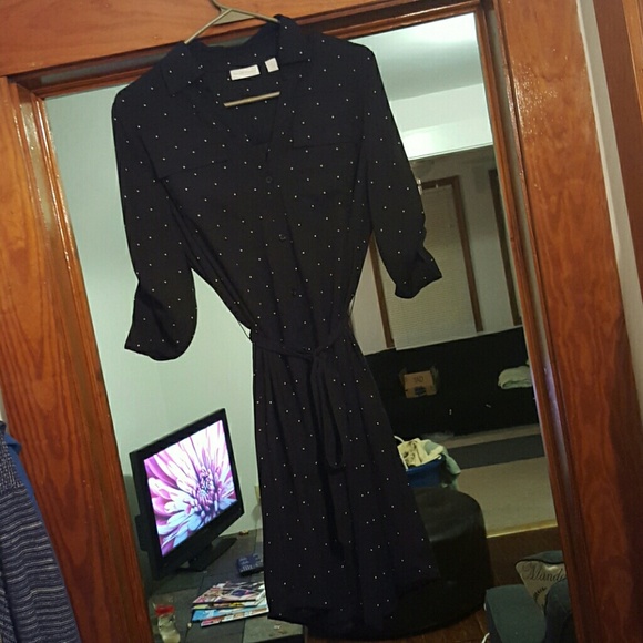 Polka dot shirt dress