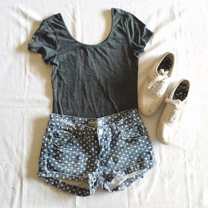 Ballerina cut shirt.