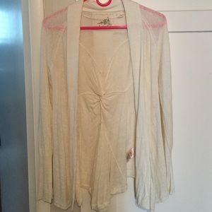 Anthropologie off white cardigan