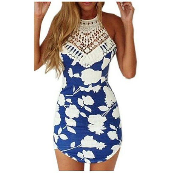 Spring sexy floral dress