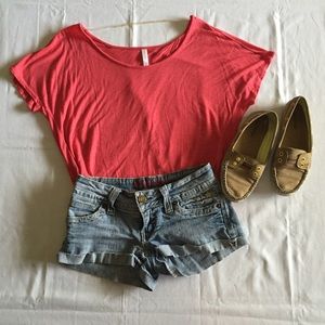 Coral top.