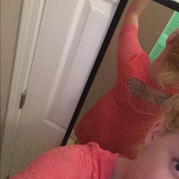 Cute coral lace dress
