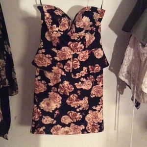 Material Girl strapless dress (skulls and roses)