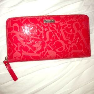 Kate Spade red alphabet wallet