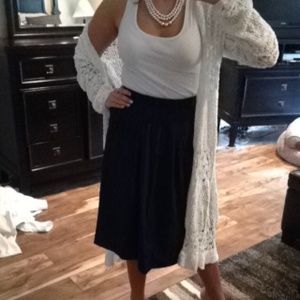 J Crew Pleated Midi Skirt