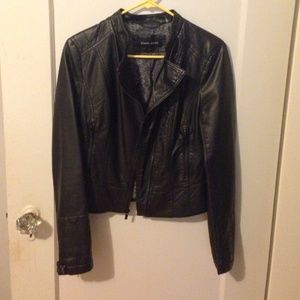 Fitted Faux leather jacket