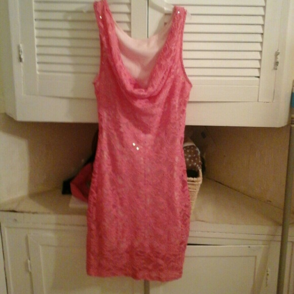 Gorgeous pink lace dress