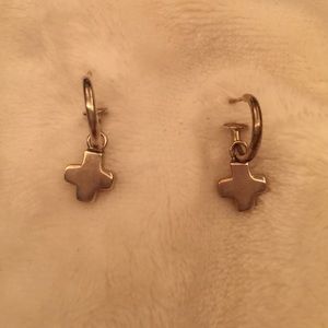 Sterling silver cross earrings