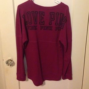 Pink Victoria's Secret Varsity Crew