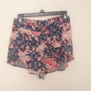 Free people extreme crossover floral shorts