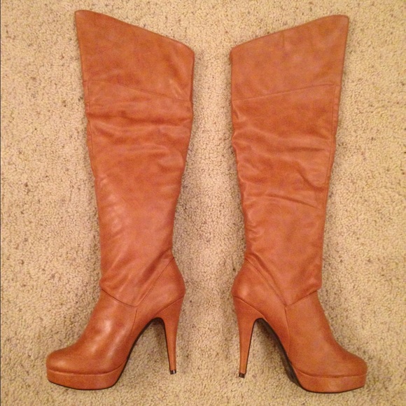 Shoe Dazzle Shoes - 🎉Host Pick🎉Over the Knee camel boots