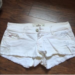White Hollister Jean shorts