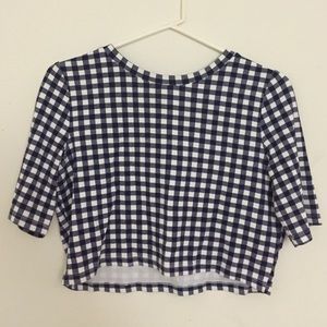 H&M grid crop top