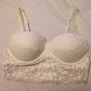 Victoria's Secret cream lace push up bralette