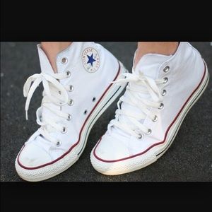 White Converse All Star High Top Sneakers