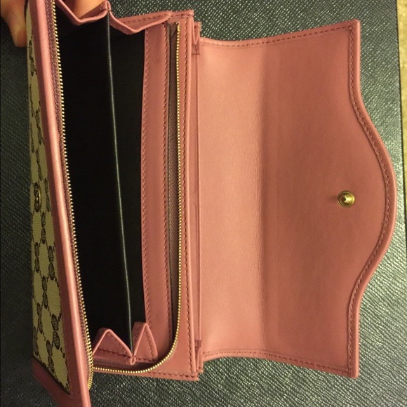 Gucci brown wallet with pink linings - Picture 3 of 4