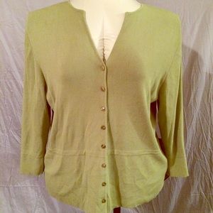 Green cardigan