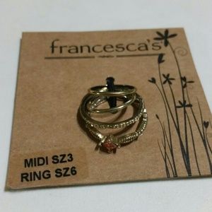 Francesca's midi rings