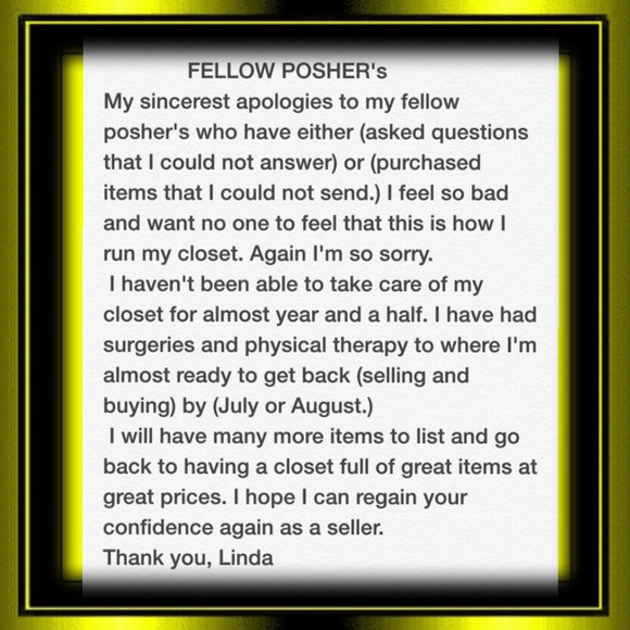 FELLOW POSHER'S, MY APOLOGIES