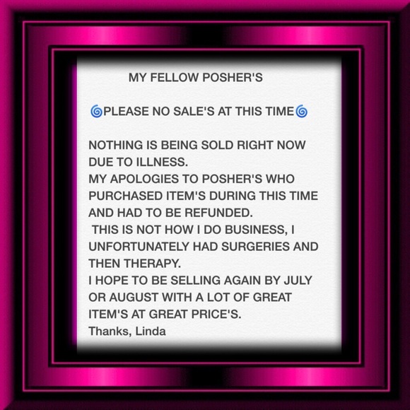 PLEASE NO PURCHASE'S AT THIS TIME