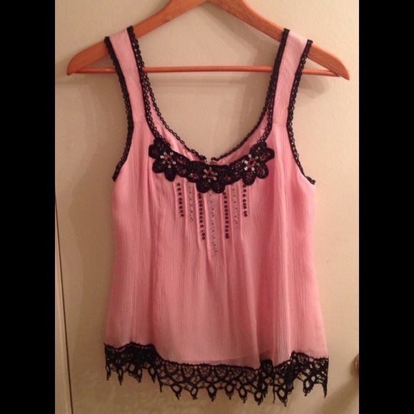 Nanette Lepore Silk beaded top