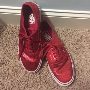 Glitter red Vans