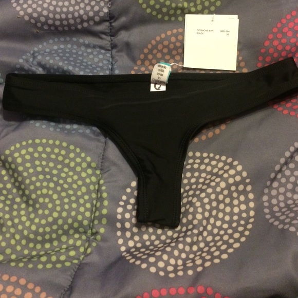 Kovey black swim bottoms