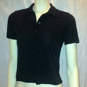 Ana Taylor Black Collared T-shirt