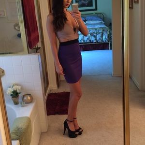 (4 for $40) Tan and plum dress