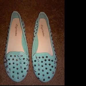 Studded Turquoise flats