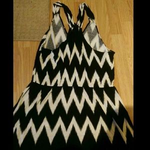 Large black and white dress