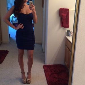 (4 for $40) Blue tube top short dress