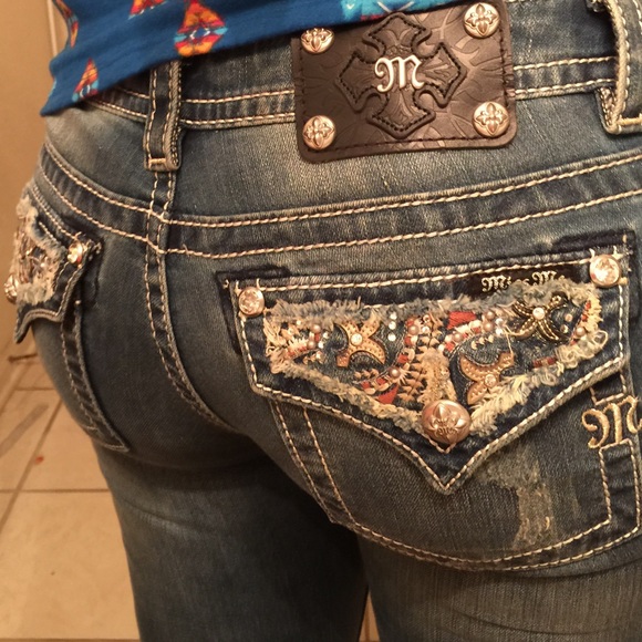 Miss Me Denim - Miss Me bootcut jeans w multicolored designs NWT