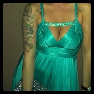 Turquoise bcbg dress