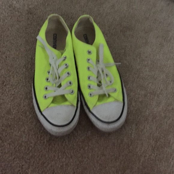 Neon yellow converse