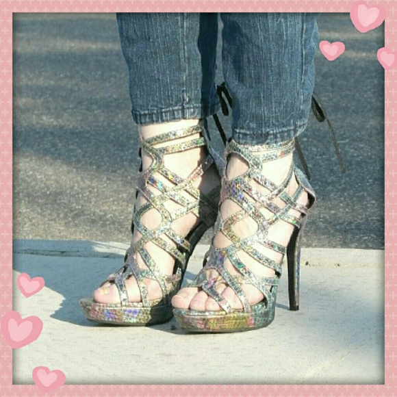 Shoe Dazzle Shoes - Linnie dress sandals in iridescent