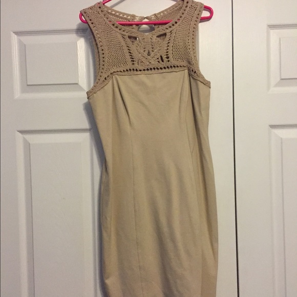 Beige Crochet Top Dress from Ann Taylor