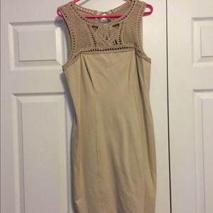 Beige Crochet Top Dress from Ann Taylor