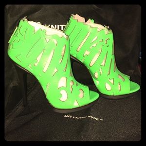 United nude laser cut heels