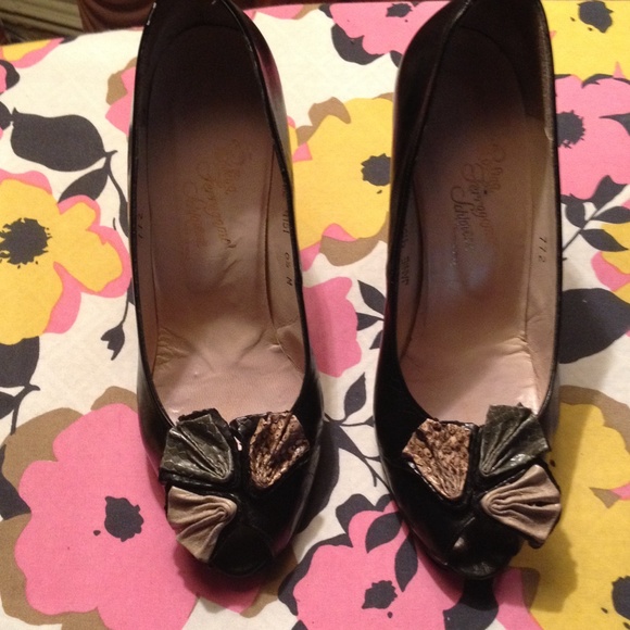 FERRAGAMO leather and snake skin. PRICE REDUCED