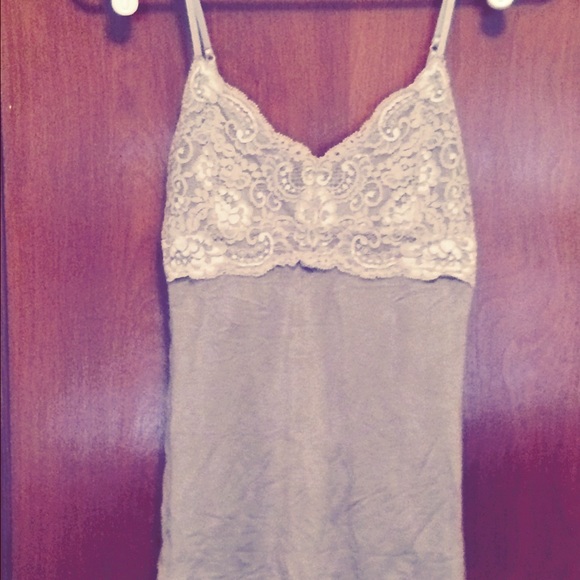 Gray Lace Detail Cami