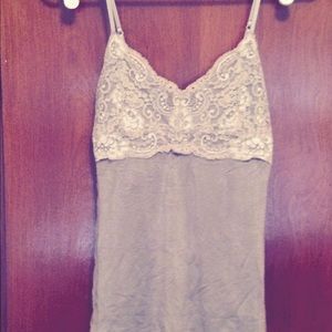 Gray Lace Detail Cami