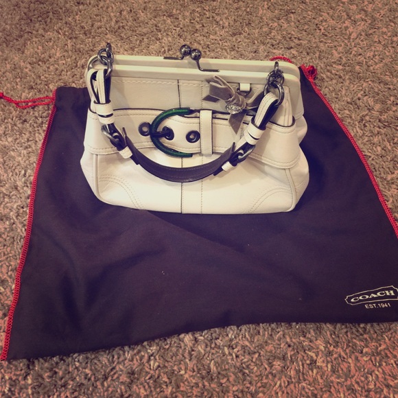 Coach limited edition winter white handbag
