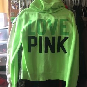 Love pink like green hoodie