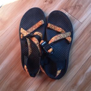Orange & Red Strap Teva Sandals