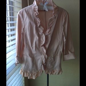 Talbots ruffle trimmed jacket