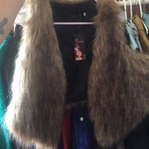 Faux fur vest
