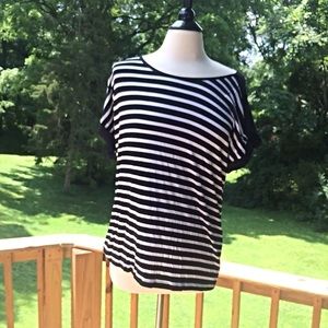 NWOT Black stripped top