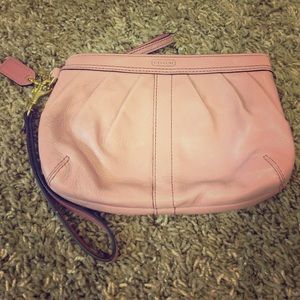 Coach leather wristlet