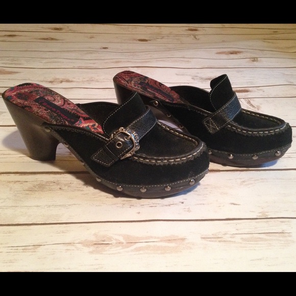 Bare Trap Shoes - Suede studded heels